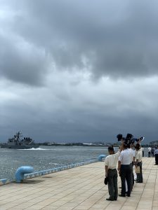 タイトル ミサイル艇はやぶさ出航 場所 富山県射水市海王岸壁 日時 7月15日8時 投稿:岡村さん ミリタリー写真